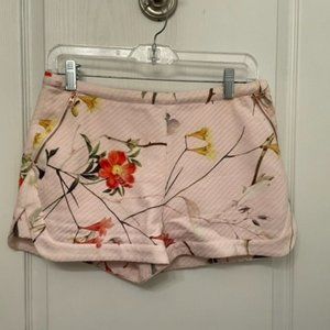 TED BAKER SZ US 4 (Ted 1) BEAUTIFUL SABELE BLOOM PINK FLORAL SHORTS
